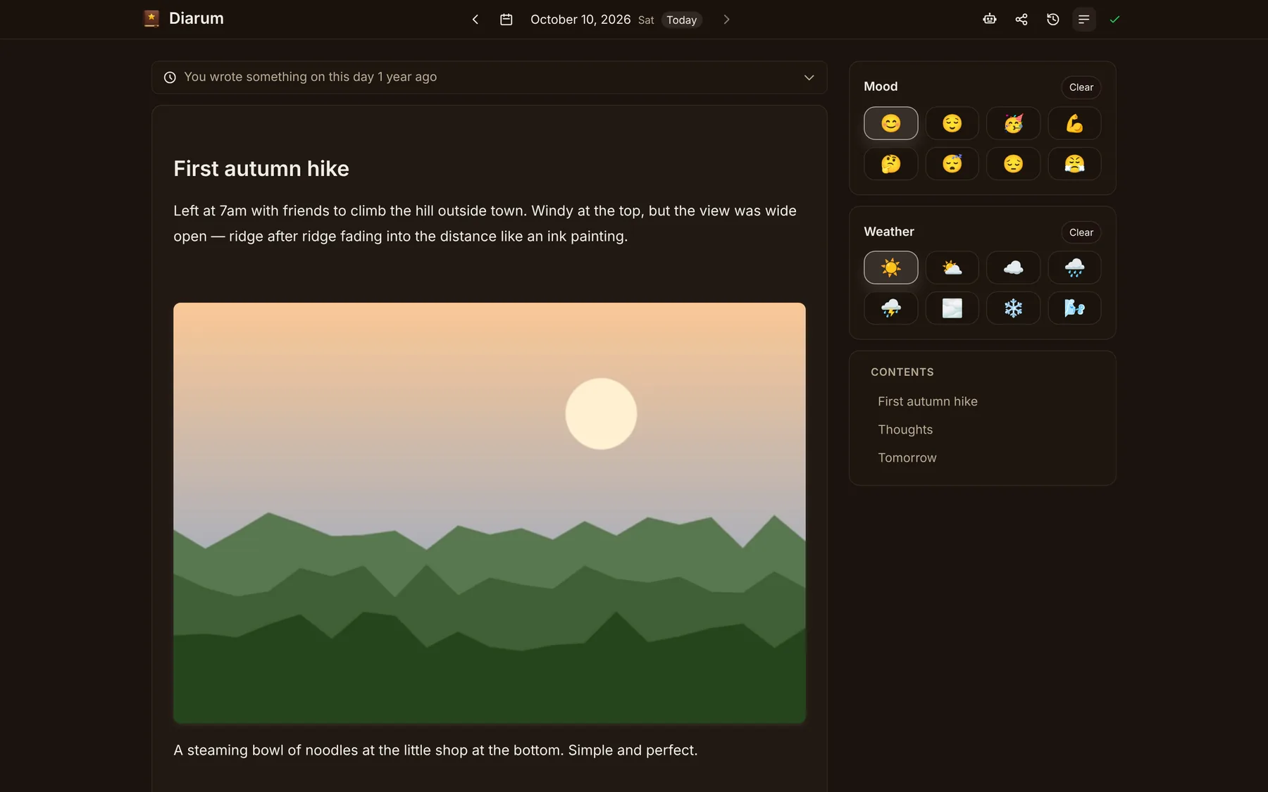 The Diarum diary editor